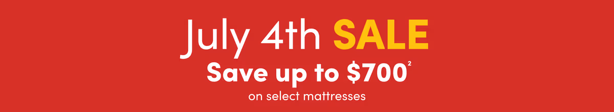 July 4th mattress sale with savings up to $700 on select mattresses – limited‑time holiday deal.